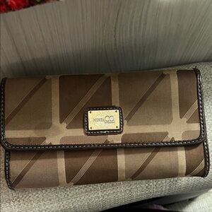 Nine & Co. Geometric Pattern Wallet with Gold Accent